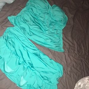 Teal bathing suit